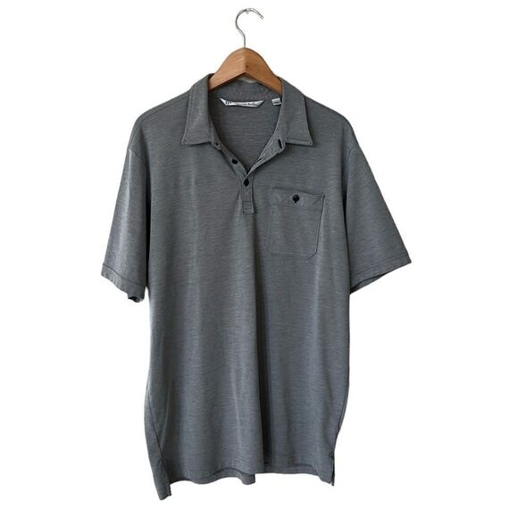 TRAVIS MATHEW GOLF POLO SHIRT Mens XL Gray Front Pocket - Picture 1 of 10